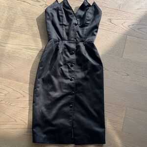 Vintage Victor Costa Strapless Black Dress